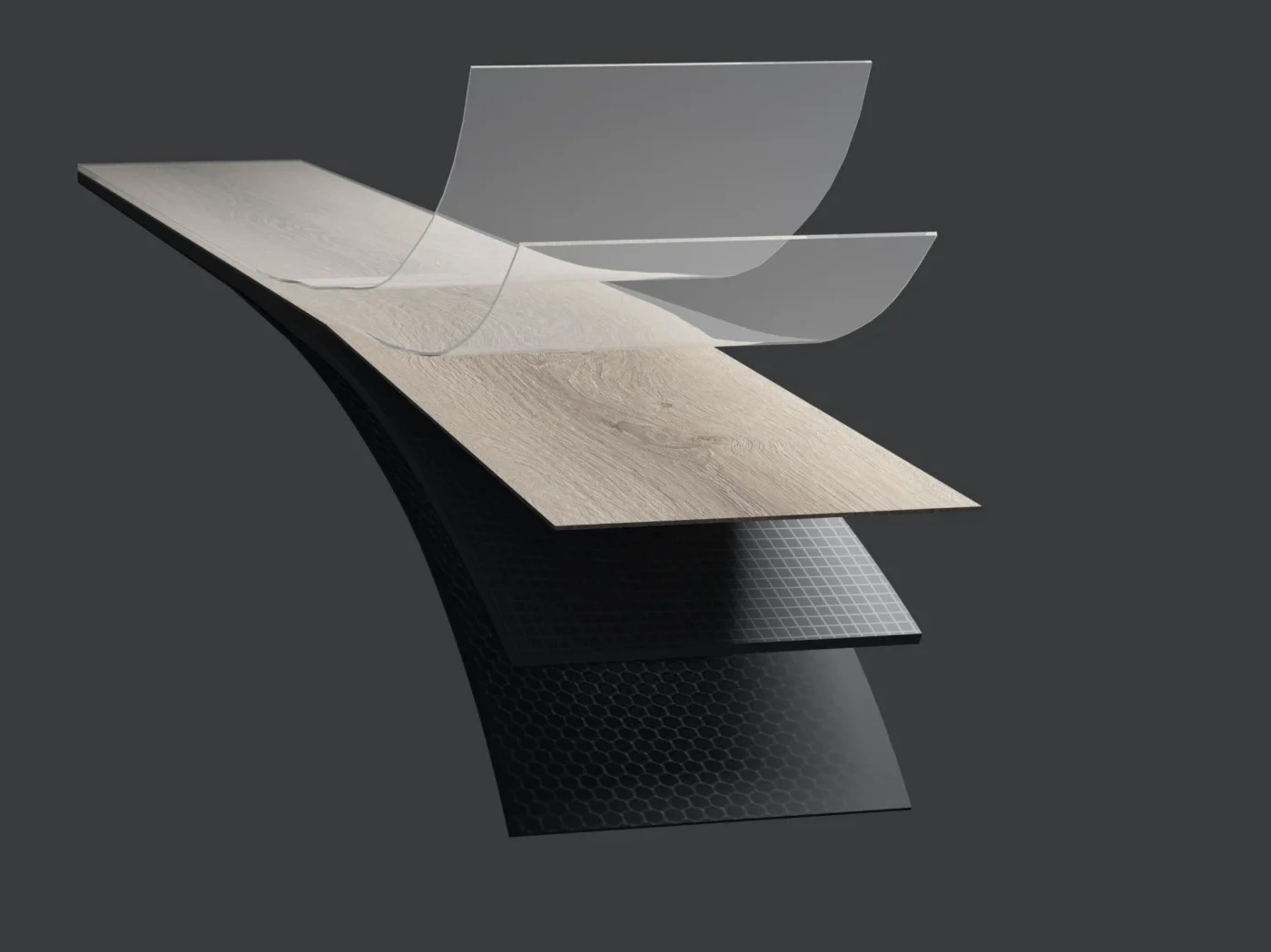 Différentes couches parquet PVC Helvet 70 Vaucluse